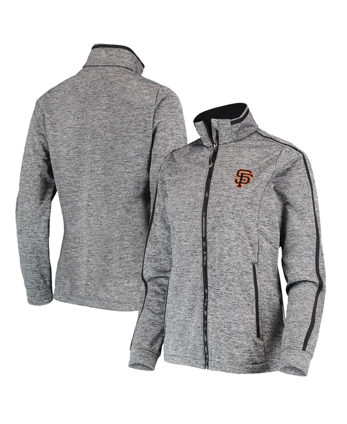 Women's Heathered Black San Francisco Giants Full-Zip Golf Jacket - Heather Black