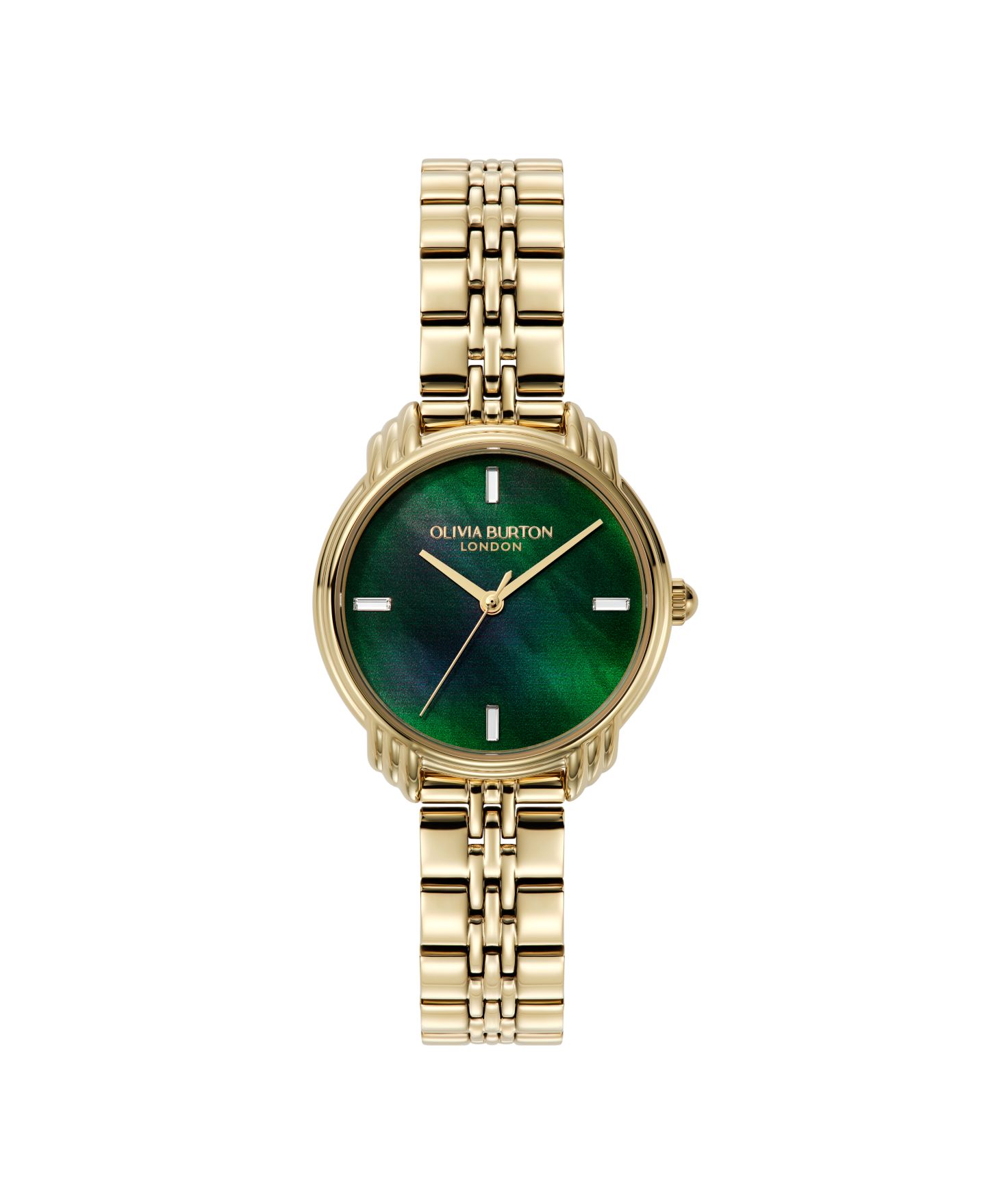 Женские часы Olivia Burton Art Deco 2.0 Gold Tone Stainless Steel Bracelet Watch, 30mm — фото 1