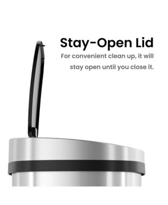 13 Gallon Composite Press Lid Kitchen Trash Can with AbsorbX