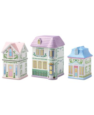 Lenox - Village 2nd Edition House Canisters, Set of 3