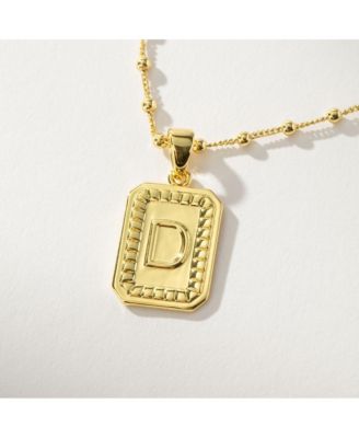 14k Gold-Plated Sur Initial Necklace