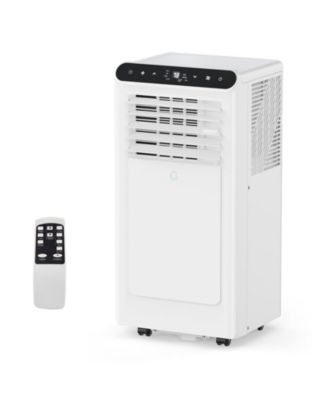 10,000 BTU Portable AC, 3-in-1 Cooling, Dehumidifier & Fan with Remote, 24H Timer, White + Black
