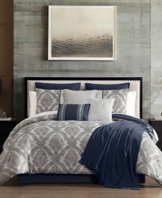 Hallmart Collectibles Teisha Damask 14 Pc. Comforter Set In Multi