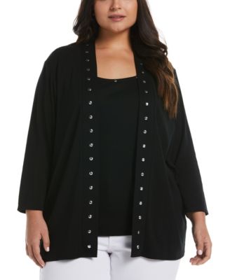 Plus Size Open Front Cardigan Sweater