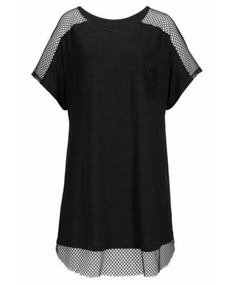 Women's Mesh Insert Cover up Beach Dress