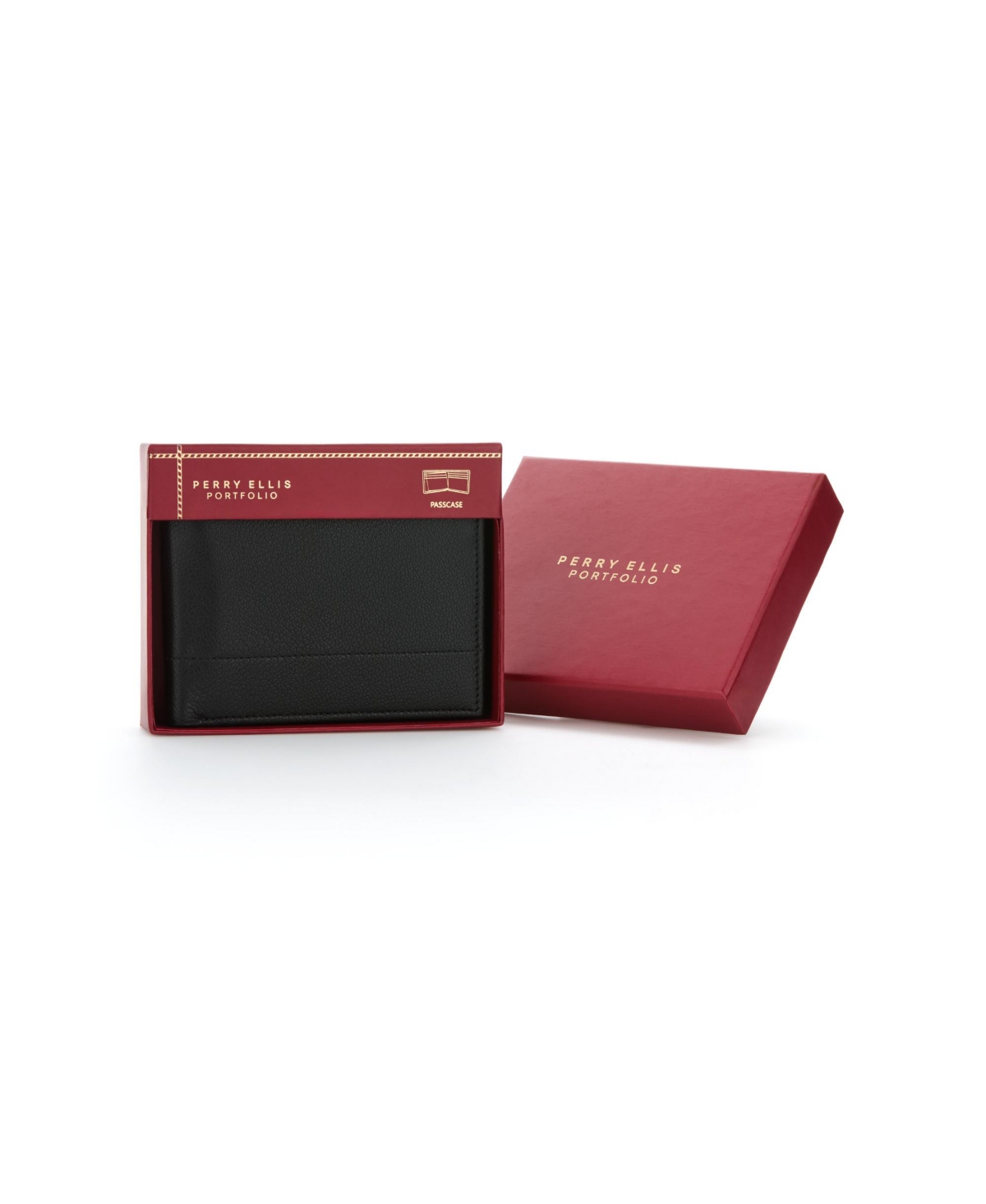 Perry Ellis Portfolio Men's Passcase Wallet In Black