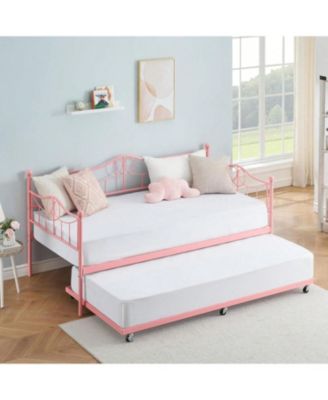 Twin Bed  Metal With Trundle, Twin Daybed And Pull Out Sofa Bed Frame