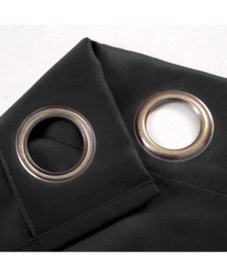 1 Piece Black Room Darkening Grommet Top Window Curtain Panel