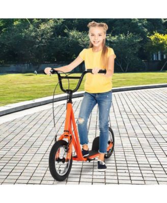 12-Inch Tire Kick Scooter for Kids and Teens with Handbrakes