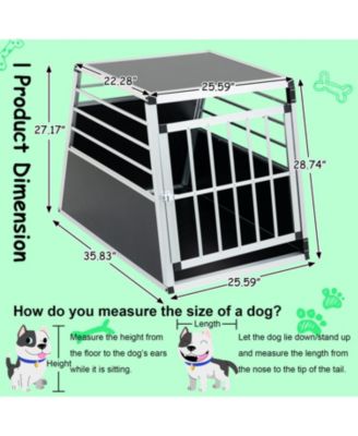 Aluminum Pet Transport Box - 35x25x27in Black/Silver