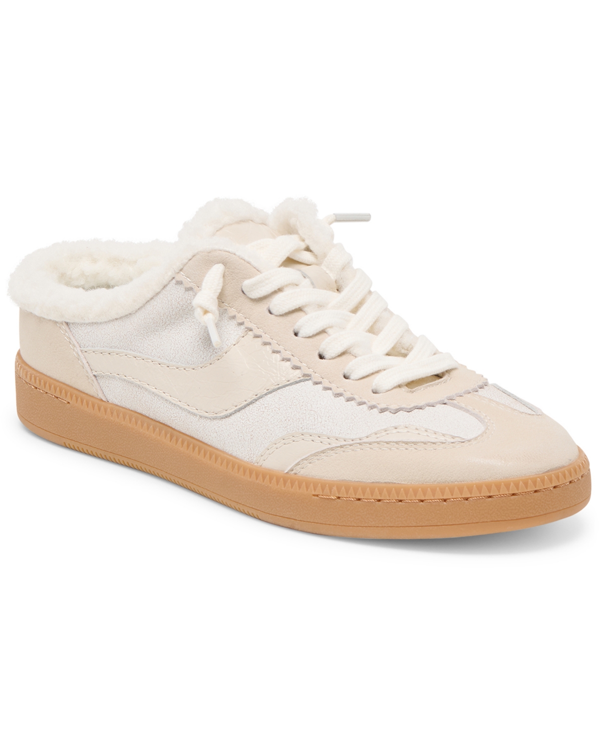 Dolce Vita Notice Faux Shearling Sneaker In Neutral