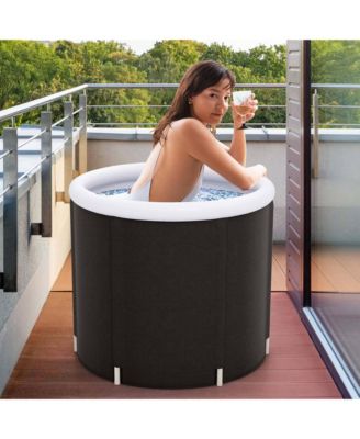 Ice Bath Tub for Adult Outdoor Ice Plunge Tub with Lid 66 Gal Capacity