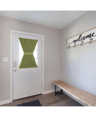 Country Farmhouse Living Solid Colored Semi Sheer Single Door Curtain Panel With Tieback - 54 in. W x 40 in. L