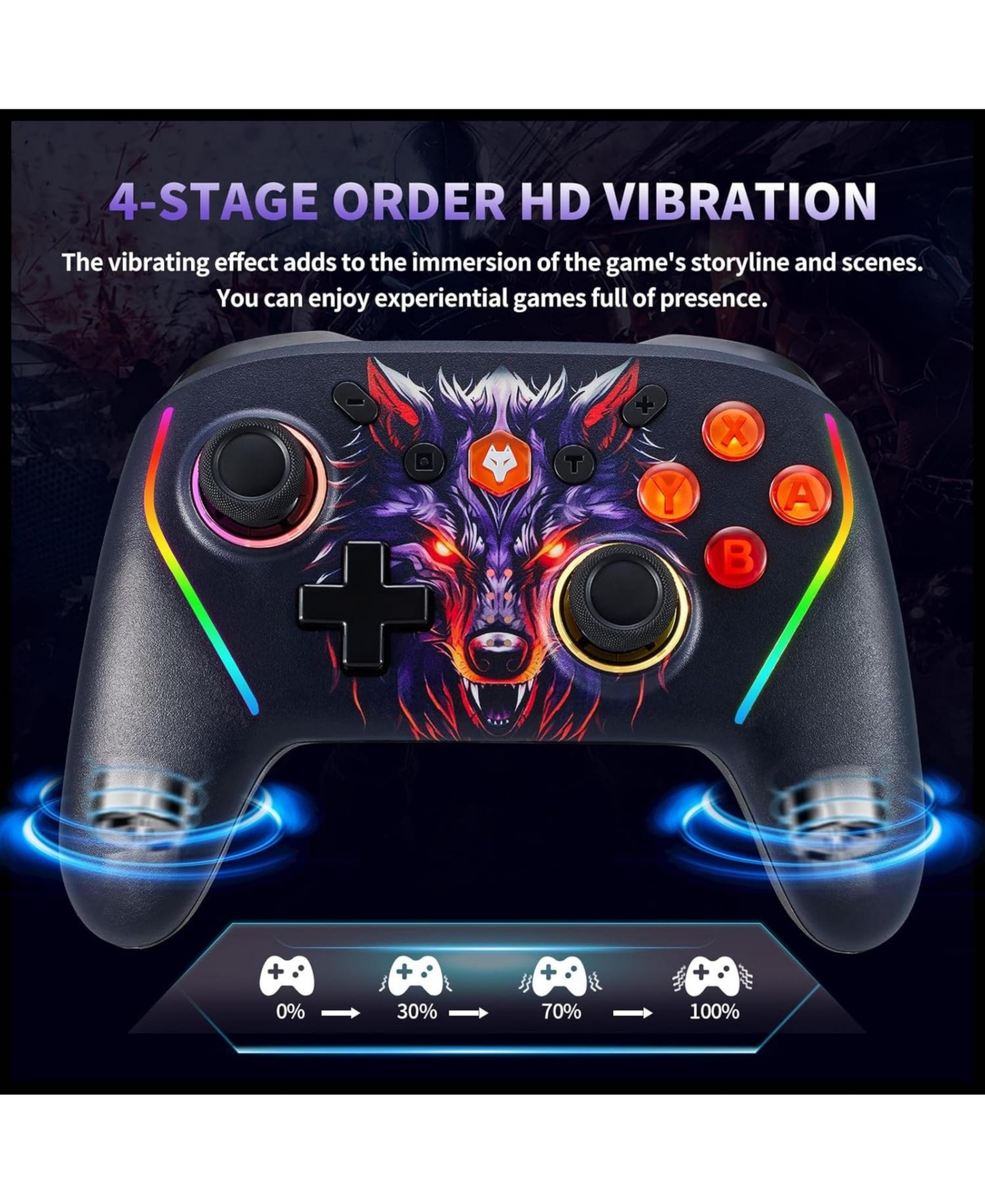 Nbcp Wireless Controller for Nintendo Switch 2, Lite/Oled, with Mouse Touch Back Buttons, Wake Function, Turbo & Programmable