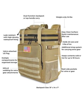 Arctic Mule Tactical 30L Backpack Cooler – Insulated, Soft-Sided, 40-Can Capacity with Molle Storage, Bottle Opener, and Padded Straps