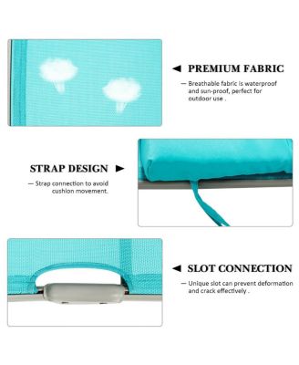 2PCS Outdoor Folding Chaise Lounge Chair w/Cushion