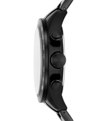 Men's Autocross Multifunction Black Stainless Steel Watch, 42mm