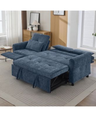 Streamdale 2-in-1 Sofa Bed 82" Three-Seater Reversible Recliner - Beige