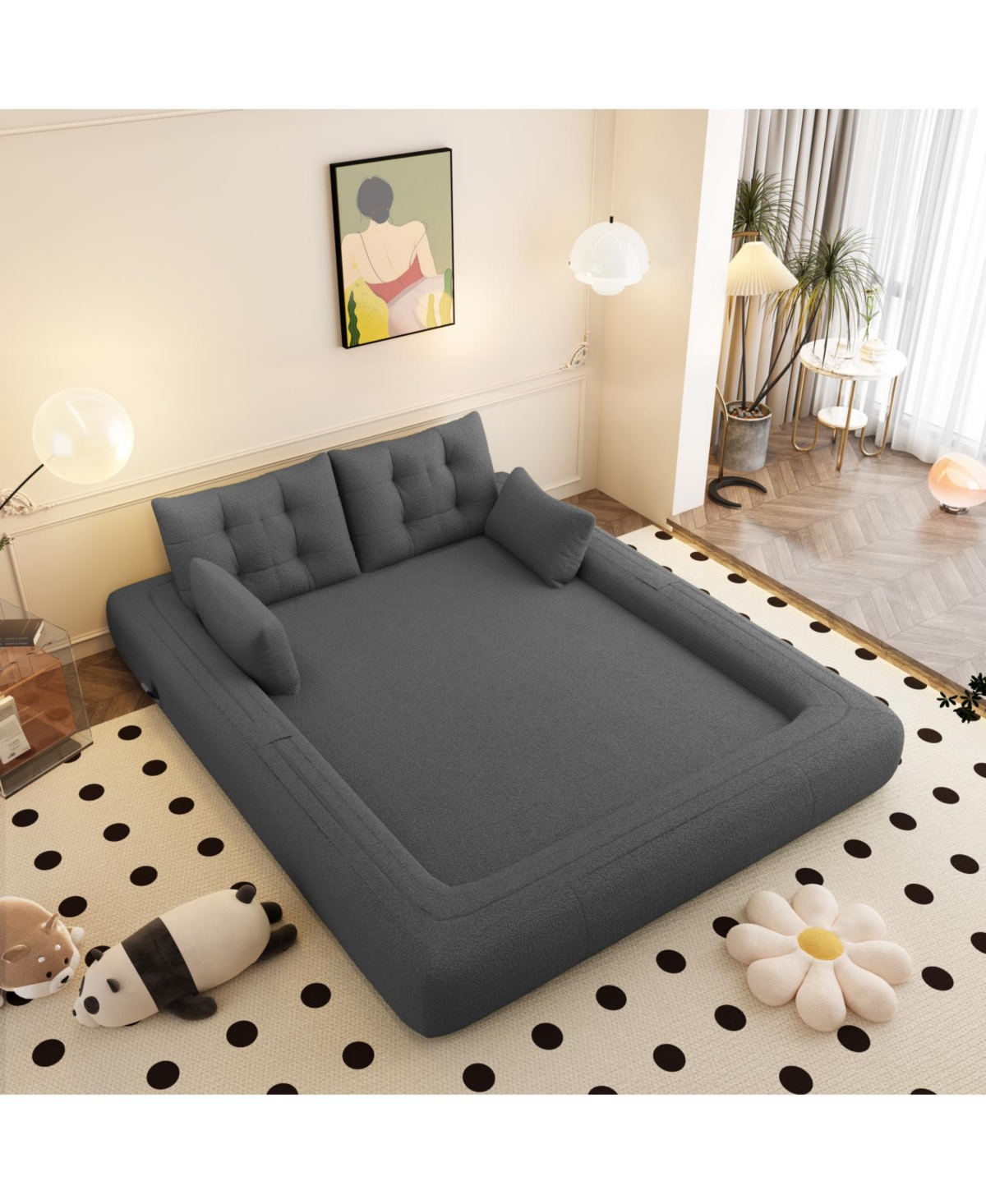 Streamdale Furniture Human Dog Bed Foldable Sofa - Grey