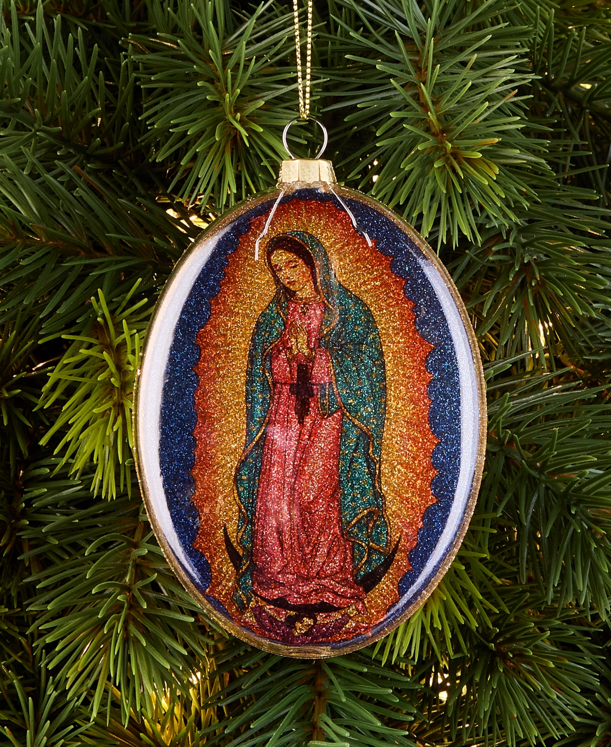 Holiday Lane Blessed Our Lady Of Guadalupe Disc Ornament, Macy's Exclusive In Multi