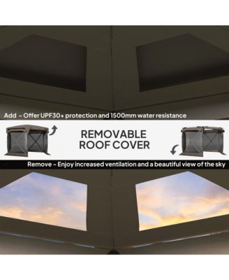 11ft Pop Up Gazebo Screen Tent with Removable Roof