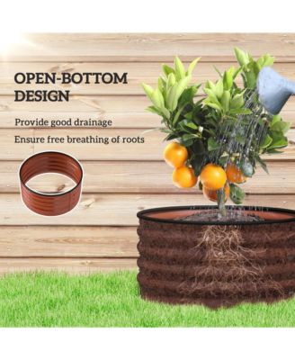 Raised Garden Beds Set of 2 Galvanized Metal Planter Boxes