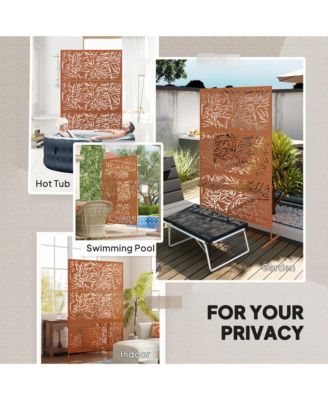 Metal Outdoor Privacy Screen Outdoor Divider Trellis Bamboo