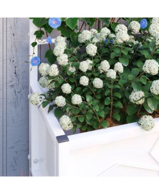 Galvanized Raised Garden Bed with Trellis Planter Box,