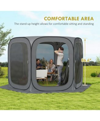 11ft Pop Up Screen Tent, UPF50+ Camping Gazebo w/ Carry Bag,