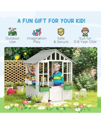 Playhouse for Kids Outdoor with Doors, Windows,