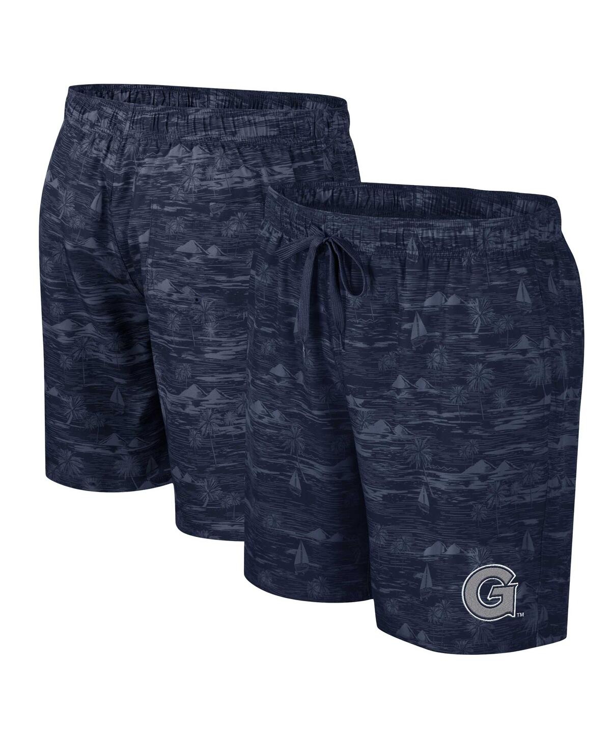 Men's Navy Georgetown Hoyas Ozark Swim Shorts - Navy
