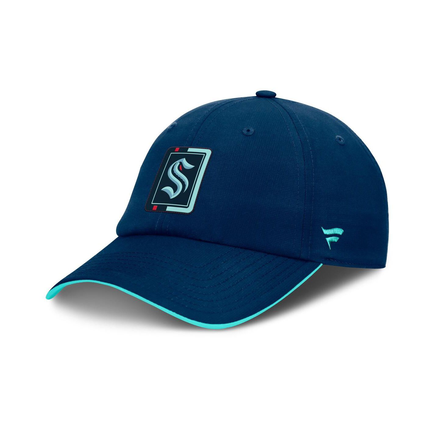 Мужская кепка Fanatics Navy/Light Blue Seattle Kraken Authentic Pro Ripstop Adjustable Hat — фото 1