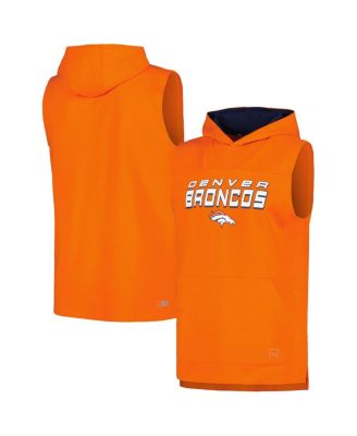 MSX by Michael Strahan - Men's Orange Denver Broncos Captain Sleeveless Hoodie T-Shirt