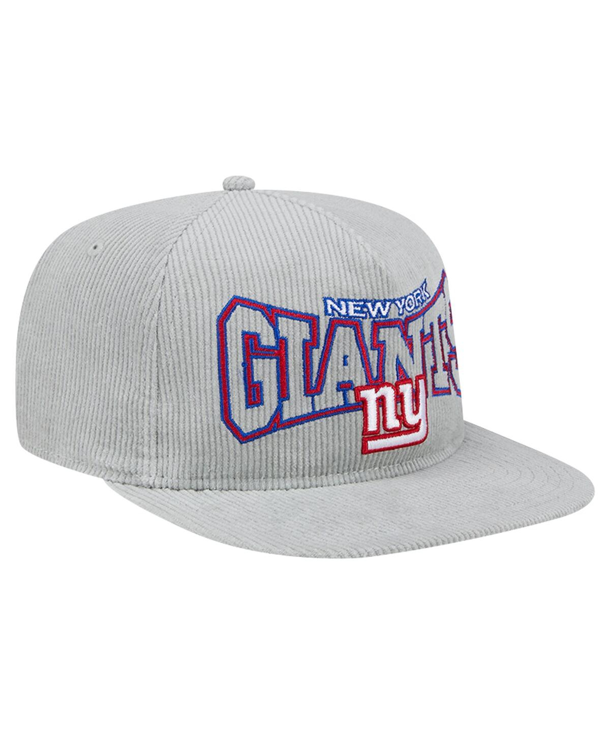 New Era Men's Gray New York Giants Corduroy Golfer Adjustable Hat In Gray