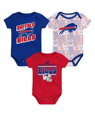 Outerstuff - Baby Boys and Girls 3-Pack Buffalo Bills Play Day Bodysuit Set