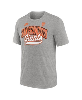Men's Heather Gray San Francisco Giants Cooperstown Collection Retro Tri-Blend T-Shirt