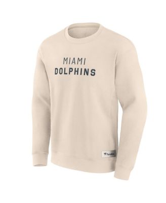 Men's Cream Miami Dolphins Elements Future Ground Lettering Pullover Sweatshirt