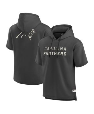 Fanatics - Men's Charcoal Carolina Panthers Elements Future Ground Lettering Short Sleeve Pullover Hoodie