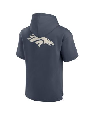 Men's Navy Denver Broncos Elements Future Ground Lettering Short Sleeve Pullover Hoodie