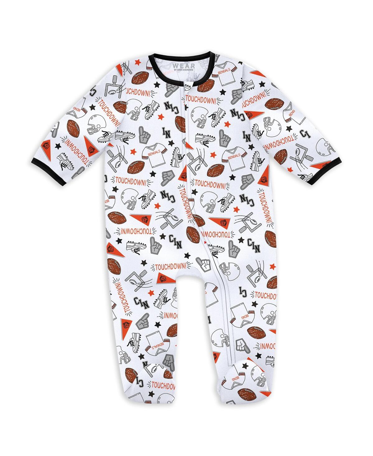 Wear By Erin Andrews Baby Boys And Girls Chicago Bears Sleep Play Set In White