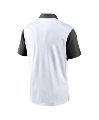 Men's White/Black Texas Longhorns Athletic Prep Alt Logo Vapor Performance Polo Shirt