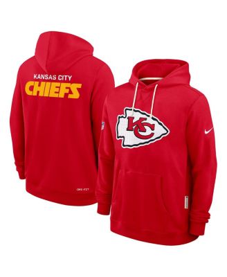 Nike - Men's Red Kansas City Chiefs Sideline Initial Home Performance Pullover Hoodie