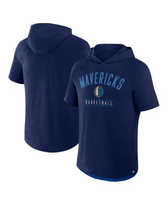 Fanatics - Men's Navy Dallas Mavericks Pass Legend Raglan Hoodie T-Shirt
