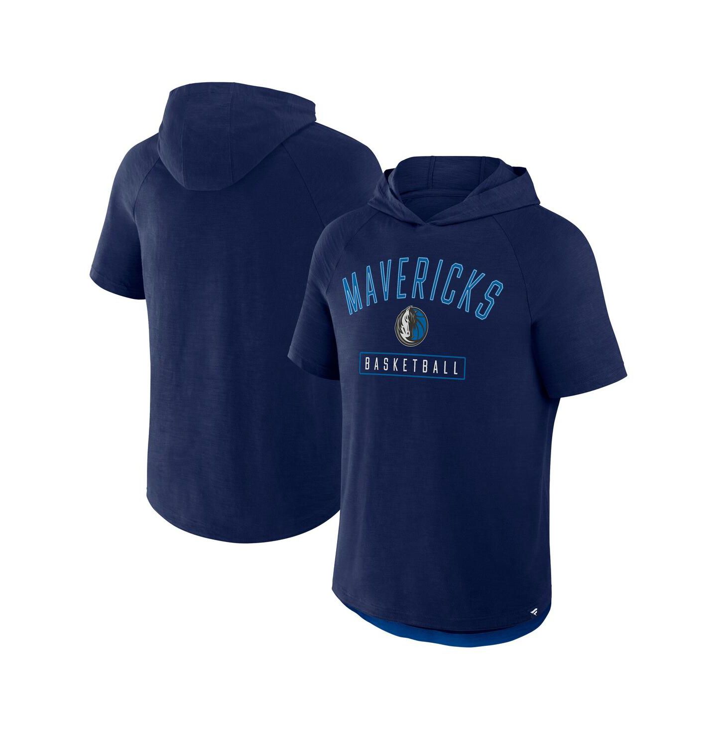 Мужское худи Fanatics Navy Dallas Mavericks Pass Legend Raglan T-Shirt — фото 1