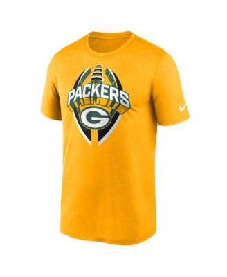 Men's Gold Green Bay Packers Legend Icon Performance T-Shirt