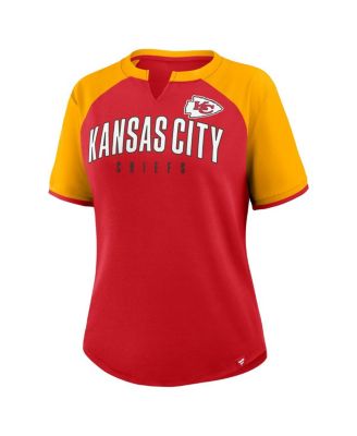 Women's Red/Gold Kansas City Chiefs Height Advantage T-Shirt