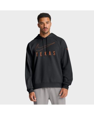 Nike - Men's Black Texas Longhorns Premium Raglan Performance Pullover Hoodie