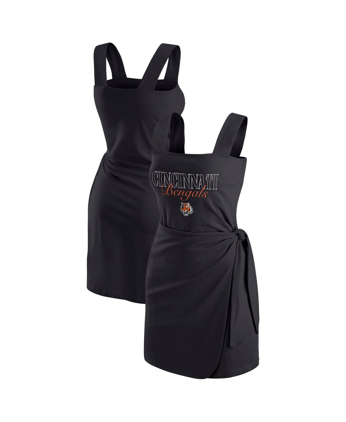 Women's Black Cincinnati Bengals Wrap Dress - Black