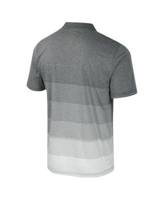 Men's Gray Texas A M Aggies Striped Mesh Polo Shirt