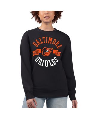 G-III 4Her by Carl Banks - Women's Black Baltimore Orioles Team Logo Fleece Pullover Sweatshirt